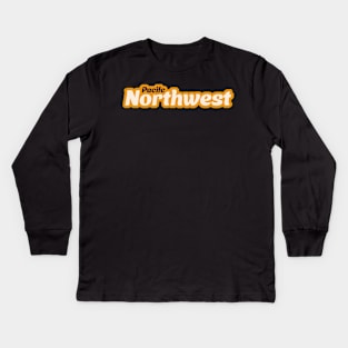 Pacific Northwest - 70's Vibes Kids Long Sleeve T-Shirt